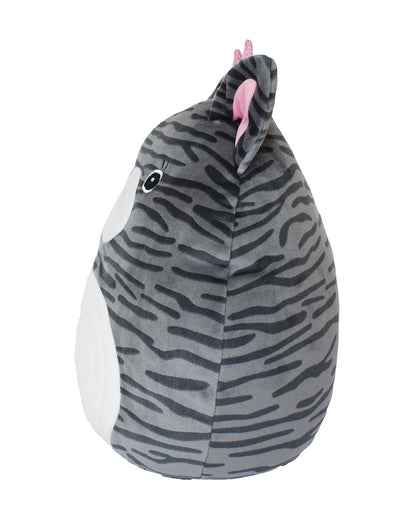 Mirada Grey Cat Cushion Stuffed Soft Toy-Plush Cuddly Toy For Newborn