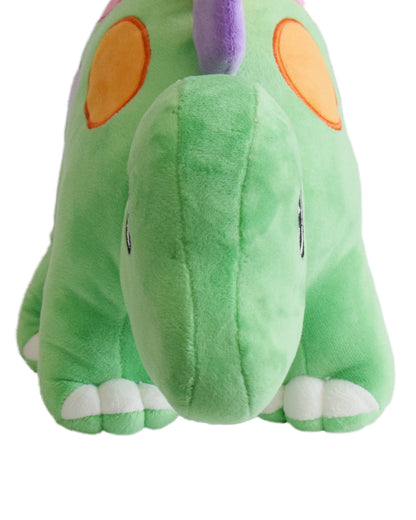 Mirada Green Embroidered Dinosaur Stuffed Soft Toy-Plush Cuddly Toy For Newborn