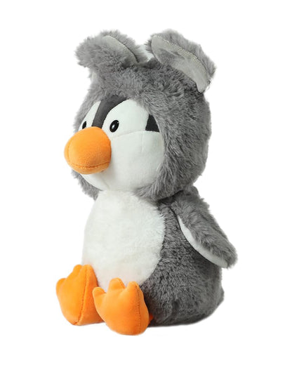 Mirada Grey Super Soft Hoodie Penguin Stuffed Soft Toy-Plush Cuddly Toy For Newborn