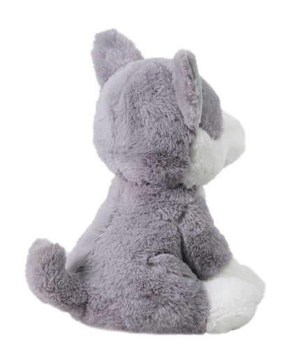 Mirada Grey Husky Dog With Glitter Eyes Stuffed Soft Toy-Plush Cuddly Toy For Newborn