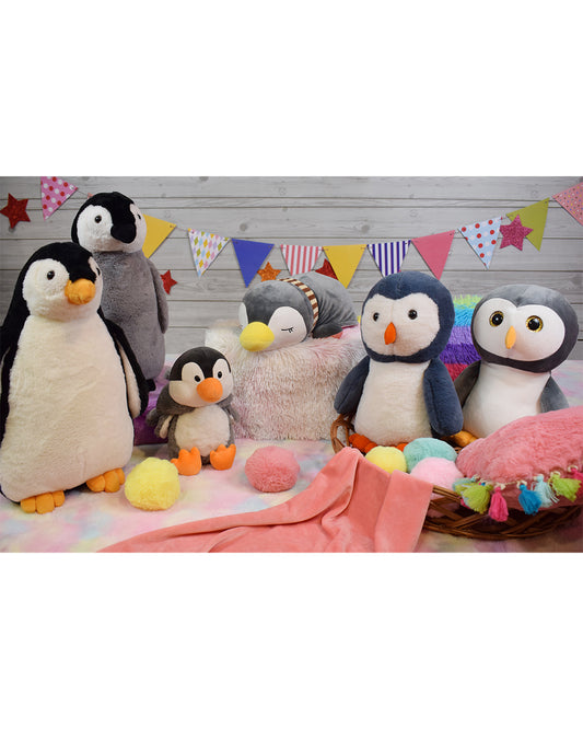 Mirada Black Penguin Stuffed Soft Toy-Plush Cuddly Toy For Newborn