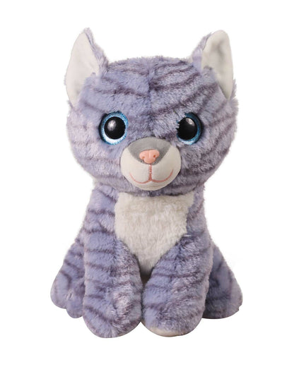 Mirada Grey Cat With Glitter Eye Stuffed Soft Toy-Plush Cuddly Toy For Newborn