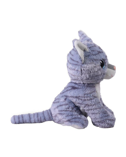 Mirada Grey Cat With Glitter Eye Stuffed Soft Toy-Plush Cuddly Toy For Newborn