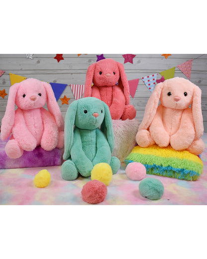 Mirada Coral Bunny Stuffed Soft Toy-Plush Cuddly Toy For Newborn