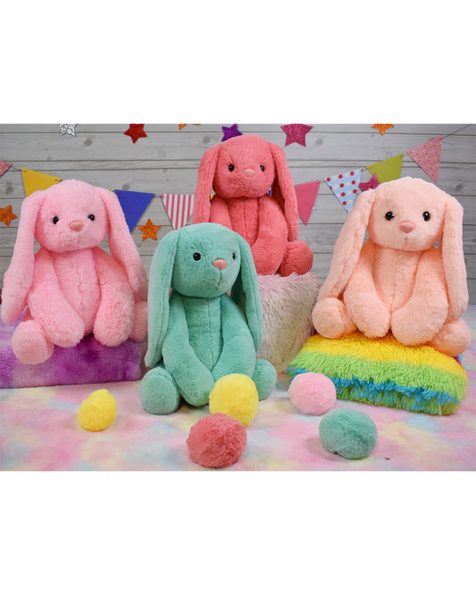 Mirada Coral Bunny Stuffed Soft Toy-Plush Cuddly Toy For Newborn