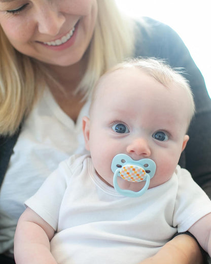 Dr. Brown's Advantage Pacifier-With Round Silicone Bulb-Blue Space-Pack of 2-Soother