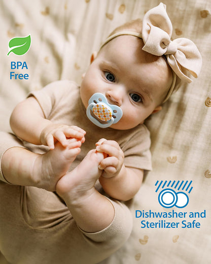 Dr. Brown's Advantage Pacifier-With Round Silicone Bulb-Blue Space-Pack of 2-Soother