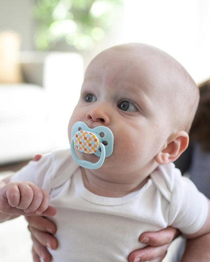 Dr. Brown's Advantage Pacifier-With Round Silicone Bulb-Blue Space-Pack of 2-Soother