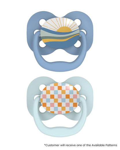 Dr. Brown's Advantage Pacifier-With Round Silicone Bulb-Blue Space-Pack of 2-Soother