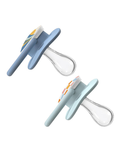 Dr. Brown's Advantage Pacifier-With Round Silicone Bulb-Blue Space-Pack of 2-Soother