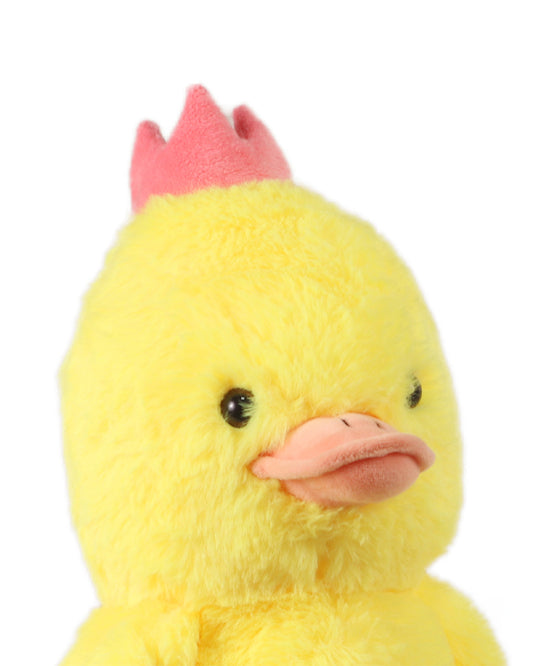 Mirada Yellow Floppy Duck With Crown Stuffed Soft Toy-Plush Cuddly Toy For Newborn