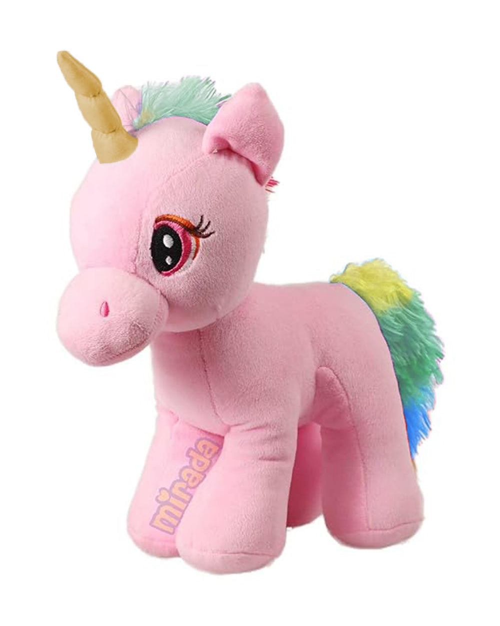 Mirada Pink Standing Unicorn With Glitter Horn Stuffed Soft Toy