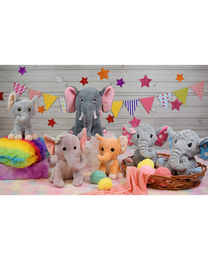 Mirada Pink Elephant Polka Dot Stuffed Soft Toy-Plush Cuddly Toy For Newborn