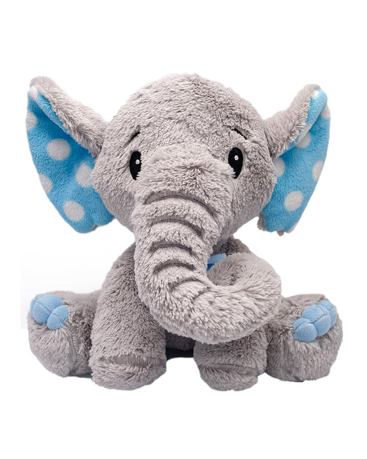 Mirada Blue Elephant Polka Dot Stuffed Soft Toy-Plush Cuddly Toy For Newborn