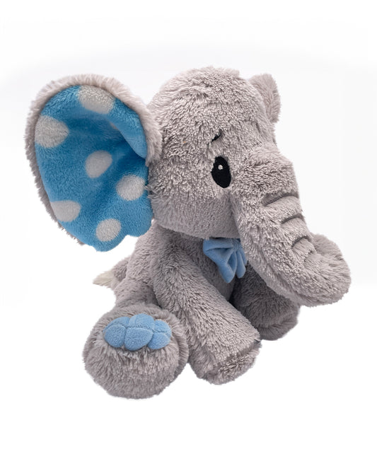 Mirada Blue Elephant Polka Dot Stuffed Soft Toy-Plush Cuddly Toy For Newborn