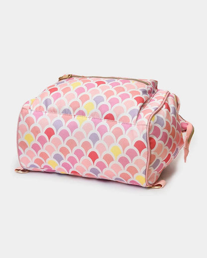 Mi Arcus Canvas Tote Diaper Bag-Backpack-With Removable Shoulder Straps-Pink