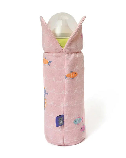 Mi Arcus Feeding Bottle Cover-Soft Cotton-Pink-Pack of 2