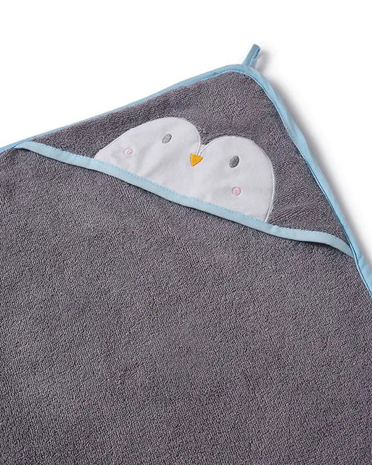 Mi Arcus Winter Wonderland Hooded Baby Bath Towel-100% Cotton-Penguin Face