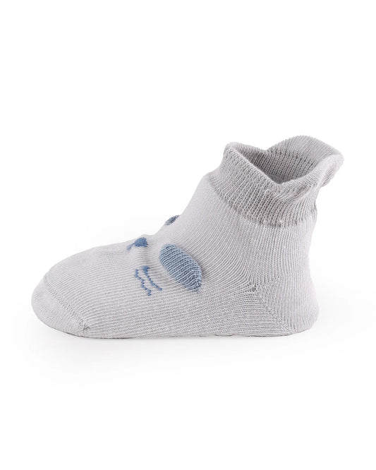 Kicks & Crawl Lavender & Light Blue Little Mouse Socks-Cotton & Polyester-Pack of 2-For Infants