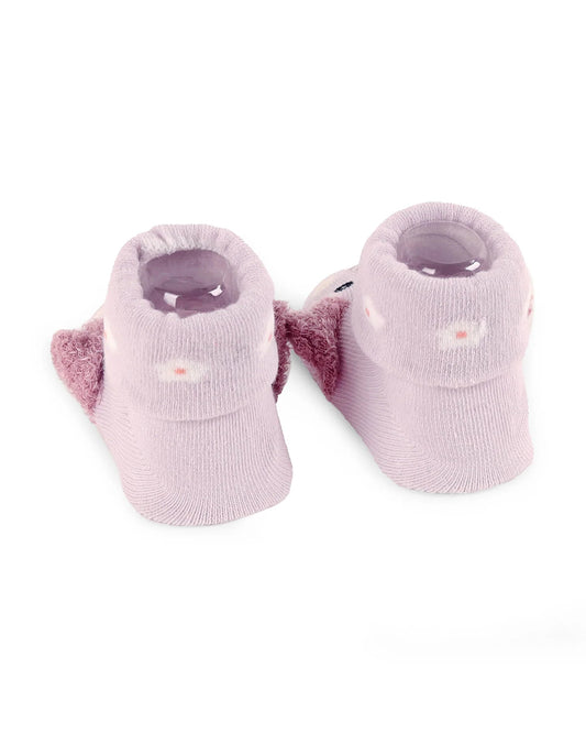 Kicks & Crawl Pink & Purple Little Piggies Socks-Cotton & Polyester-Pack of 2-For Infants