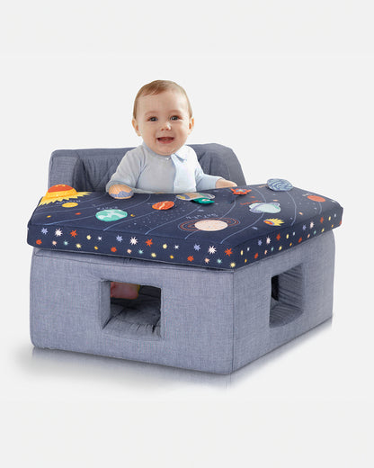 Role Play Starry Night Baby Activity Center and Table-Detachable Tray with Squeaker-Crinkle Material and Rattle to help Stimulate Baby’s Senses-Harness to hold Baby in Place-Encourage Interactive Learning-Toys-12M+