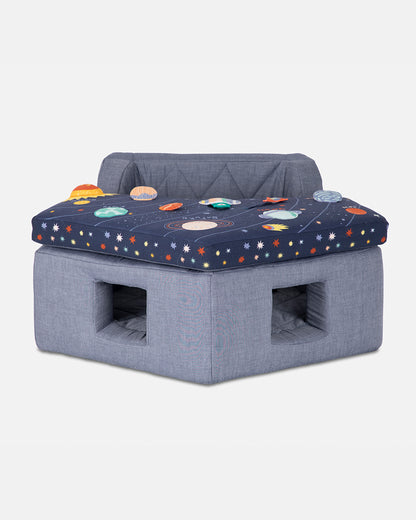 Role Play Starry Night Baby Activity Center and Table-Detachable Tray with Squeaker-Crinkle Material and Rattle to help Stimulate Baby’s Senses-Harness to hold Baby in Place-Encourage Interactive Learning-Toys-12M+