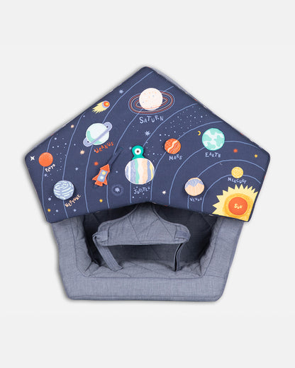 Role Play Starry Night Baby Activity Center and Table-Detachable Tray with Squeaker-Crinkle Material and Rattle to help Stimulate Baby’s Senses-Harness to hold Baby in Place-Encourage Interactive Learning-Toys-12M+