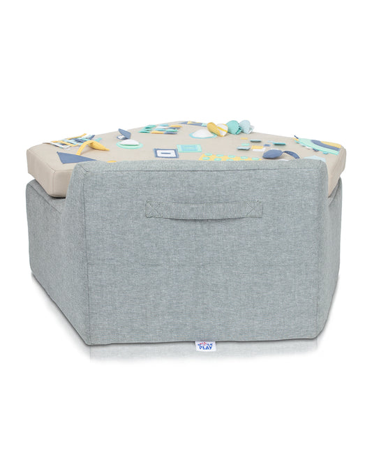 Role Play Neo Geometric Baby Activity Center and Table-Detachable Tray with Squeaker-Crinkle Paper-Mirror and Rattle-Harness to Hold Baby in Place-Stimulate Your Baby's Senses and Encourage Interactive Learning-Toys-12M+