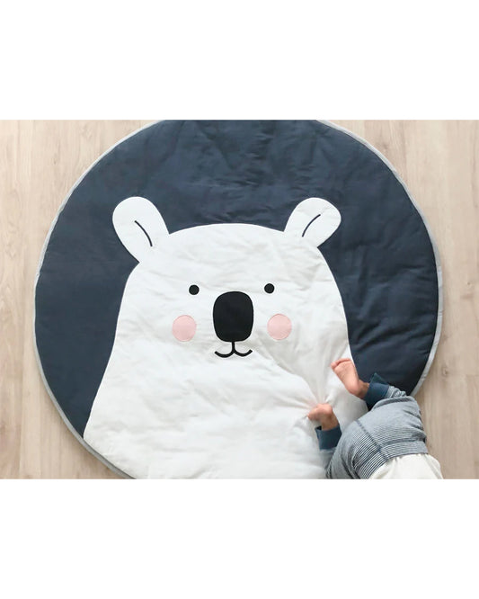 Masilo Polar Bear Quilted Playmat-Lightweight & Portable-With Drawstring Carry Bag-0M+