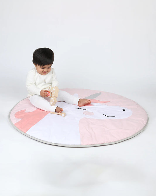 Masilo Unicorn Quilted Playmat-Lightweight & Portable-With Drawstring Carry Bag-0M+