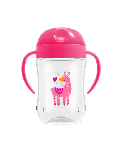 Dr. Brown's Soft Spout Sipper-With Easy Grip Handles-Spill Proof-Pink Llama-270 ml