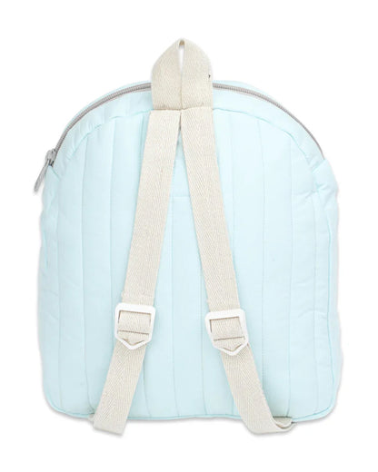 Masilo Bear Backpack-Soft Organic Cotton-with Outside Water & Stain Resistant Coating-Light Blue-for Toddlers