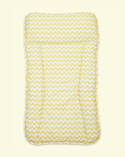 Masilo Diaper Changing Mat-Reversible-GOTS Certified Organic Cotton-Chevron Sunshine