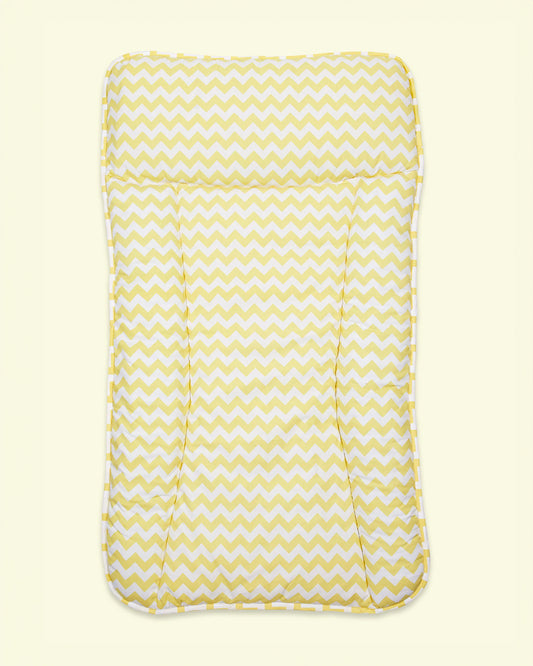 Masilo Diaper Changing Mat-Reversible-GOTS Certified Organic Cotton-Chevron Sunshine