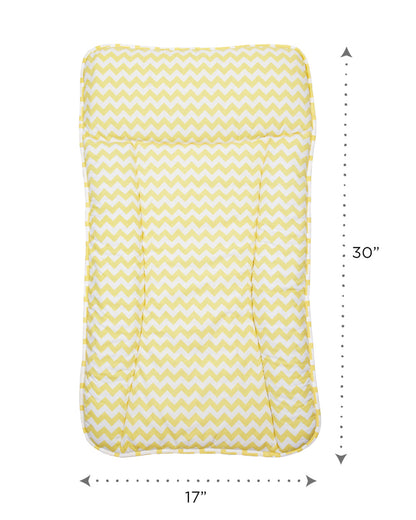 Masilo Diaper Changing Mat-Reversible-GOTS Certified Organic Cotton-Chevron Sunshine