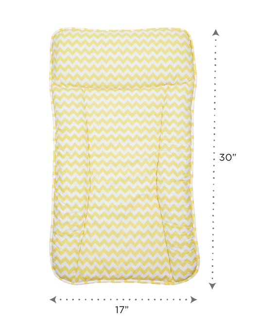 Masilo Diaper Changing Mat-Reversible-GOTS Certified Organic Cotton-Chevron Sunshine