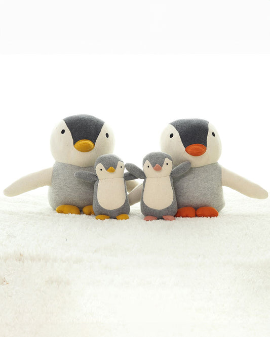 Pluchi Multicolor Rocky Penguin-Promotes Tactile Stimulation-Easily Washable-Knitted Soft Toy-Plush Cuddly Toy For Newborn