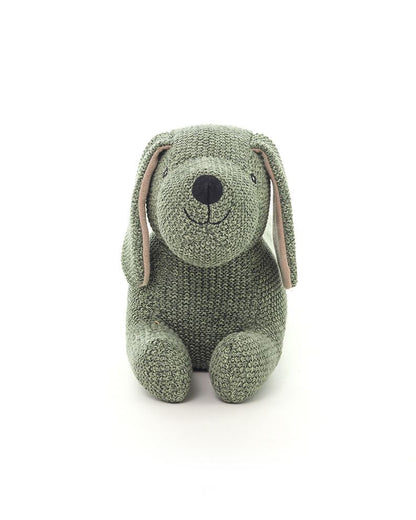 Pluchi Bermuda Green Max Dog-Promotes Tactile Stimulation-Easily Washable-Knitted Soft Toy-Plush Cuddly Toy For Newborn