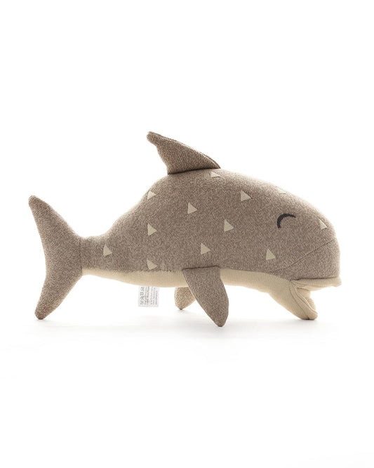 Pluchi Stone & Natural Baby Shark-Promotes Tactile Stimulation-Easily Washable-Knitted Soft Toy-Plush Cuddly Toy For Newborn