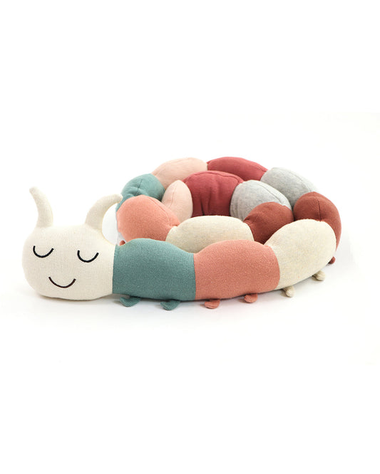 Pluchi Multicolor Caterpillar-Promotes Tactile Stimulation-Easily Washable-Knitted Soft Toy-Plush Cuddly Toy For Newborn