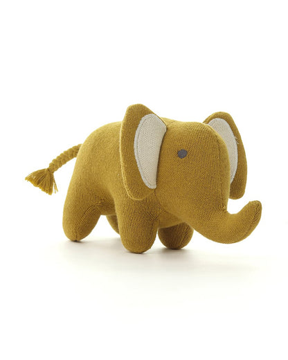 Pluchi Rifle Green Harris The Elephant-Promotes Tactile Stimulation-Easily Washable-Knitted Soft Toy-Plush Cuddly Toy For Newborn