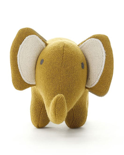 Pluchi Rifle Green Harris The Elephant-Promotes Tactile Stimulation-Easily Washable-Knitted Soft Toy-Plush Cuddly Toy For Newborn