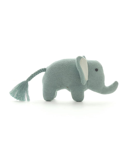 Pluchi Dull Blue Harris The Elephant-Promotes Tactile Stimulation-Easily Washable-Knitted Soft Toy-Plush Cuddly Toy For Newborn