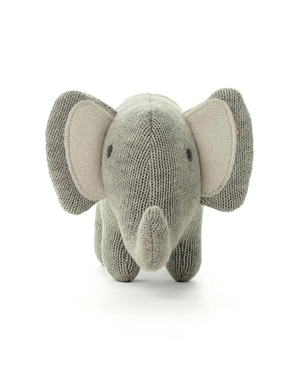 Pluchi Vanilla Grey Harris The Elephant-Promotes Tactile Stimulation-Easily Washable-Knitted Soft Toy-Plush Cuddly Toy For Newborn