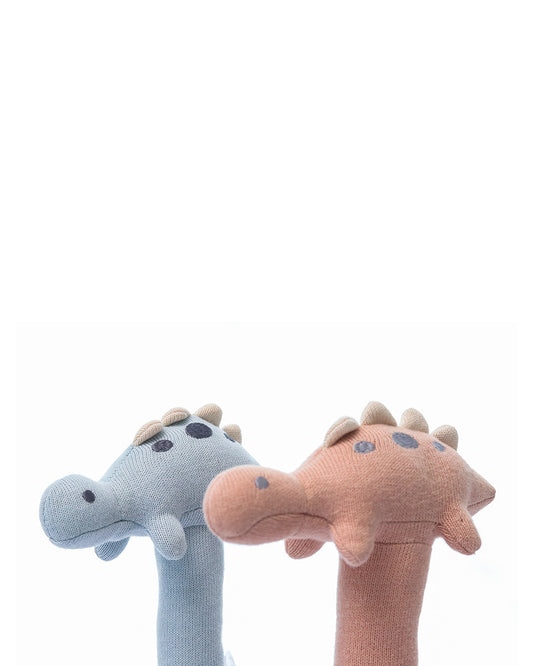 Pluchi Baby Pink Stego Dino-Promotes Tactile Stimulation-Easily Washable-Knitted Rattle Toy-For Infants