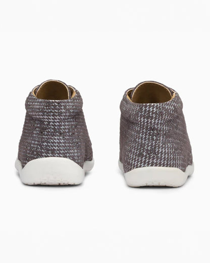 Elves Silver Zig Zag Lace Up Sneakers For Infants