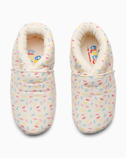 Elves Off White Sprinkles Anti-Skid Slip On Shoes For Infants