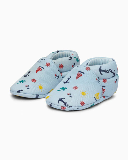 Elves Blue Seaside Anti-Skid Slip On Shoes For Infants