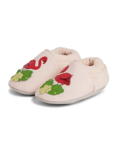 Elves Pink Flamingo Anti-Skid Slip On Shoes For Infants