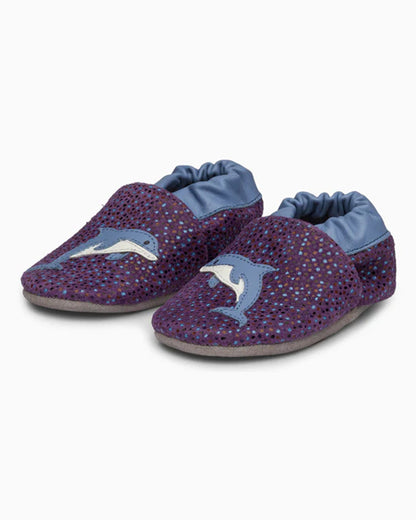 Elves Blue Dolphin Anti-Skid Slip On Shoes For Infants